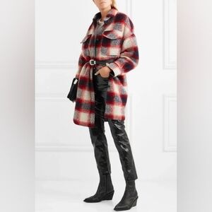 Iro Laker Crinkled-leather Straight-leg Trousers In Black size S(34)  in…